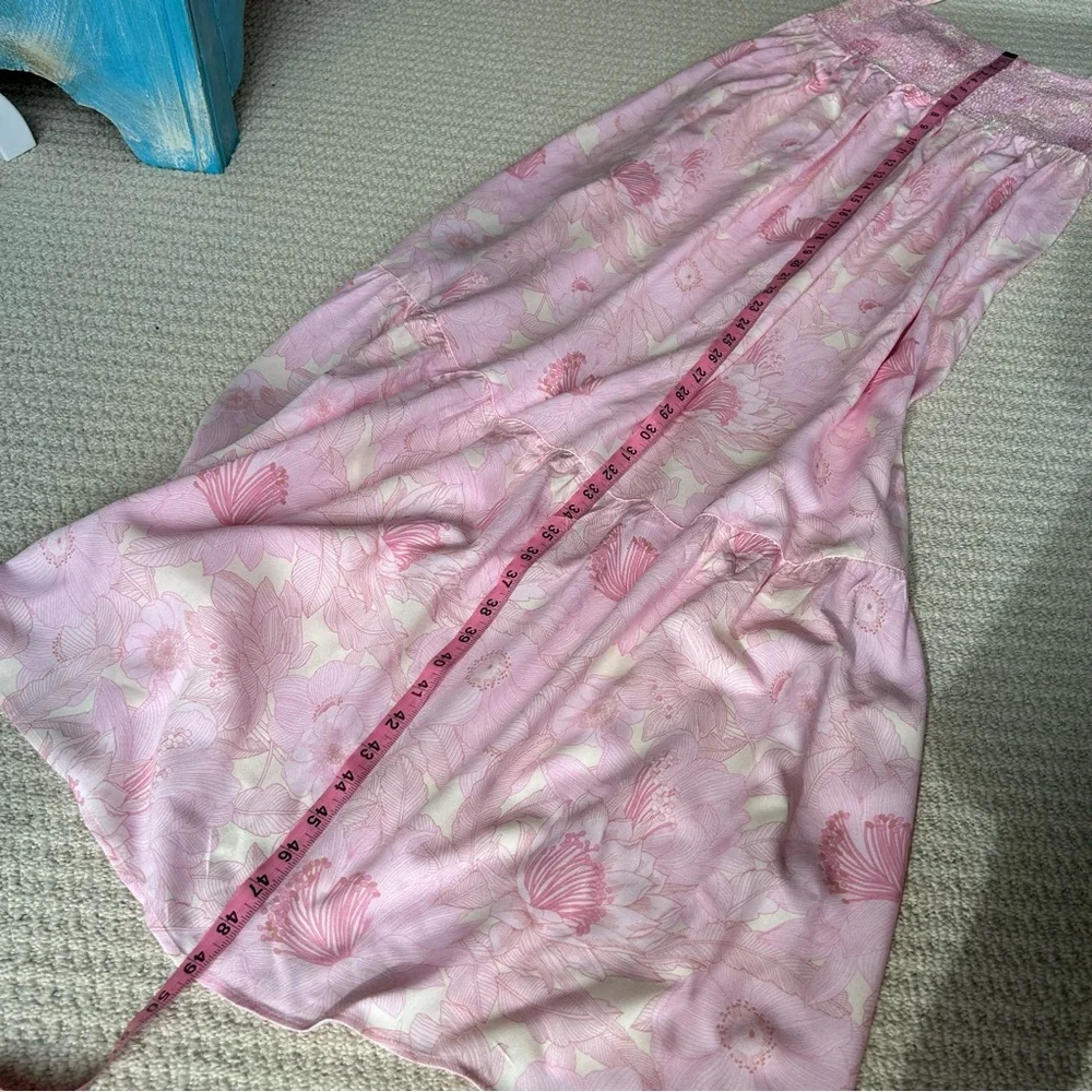 GAP Maternity Pink Floral Smocked Maxi Dress - Picture 7 of 11